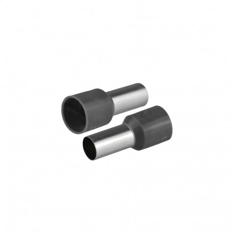 Isoleeritud juhtmeotsahülss 1x16mm² juhtmetele, hülsi pikkus 22,2mm, 20tk, hall