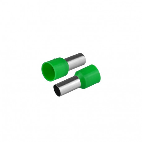 Isoleeritud juhtmeotsahülss 1x16mm² juhtmetele, hülsi pikkus 22,2mm, roheline, 20tk