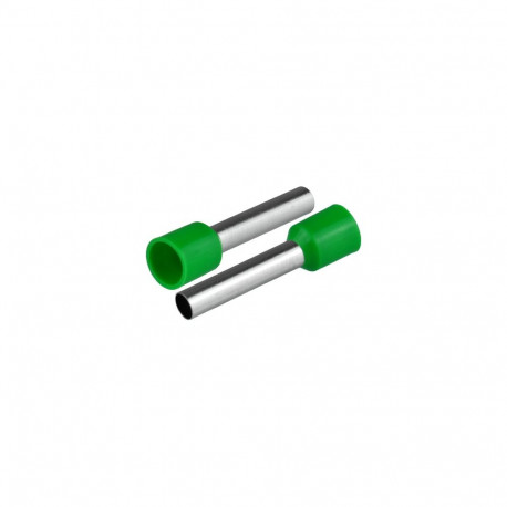 isoleeritud juhtmeotsahülss juhtmetele 1x6mm2, pikkus 26mm, roheline, 20tk