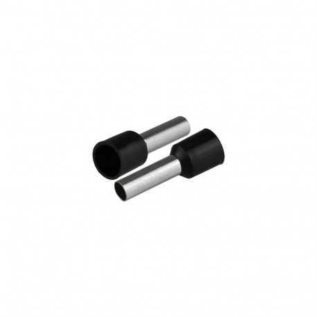 Isoleeritud juhtmeotsahülss juhtmetele 1x6mm2, hülsi pikkus 20mm, must, 20tk