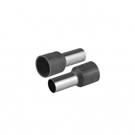 Isoleeritud juhtmeotsahülss 1x16mm2, hülsi pikkus 22,2mm, 50 tk, hall