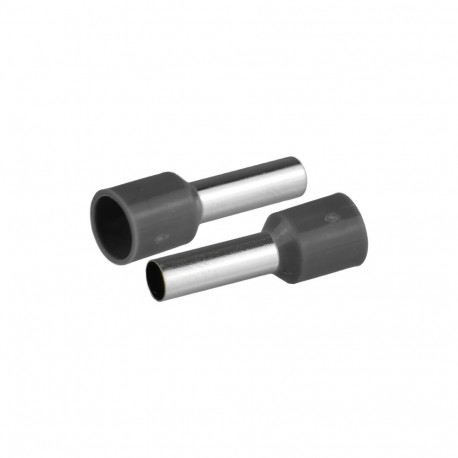 Isoleeritud juhtmeotsahülss juhtmetele 1x6mm2, hülsi pikkus 20mm, 50tk, hall