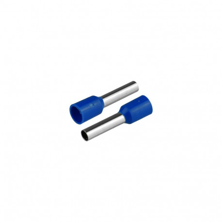 Isoleeritud juhtmeotsahülss 1x4mm2 juhtmetele, hülsi pikkus 19,5mm, sinine, 50tk