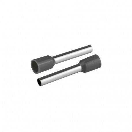 Isoleeritud juhtmeotsahülss juhtmetele 1x4mm², hülsi pikkus 25,5mm, hall, 50tk