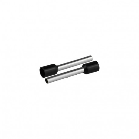 Isoleeritud hülsklemm 12,5mm2 juhtmetele, hülsi pikkus 25,2mm, 50tk, must