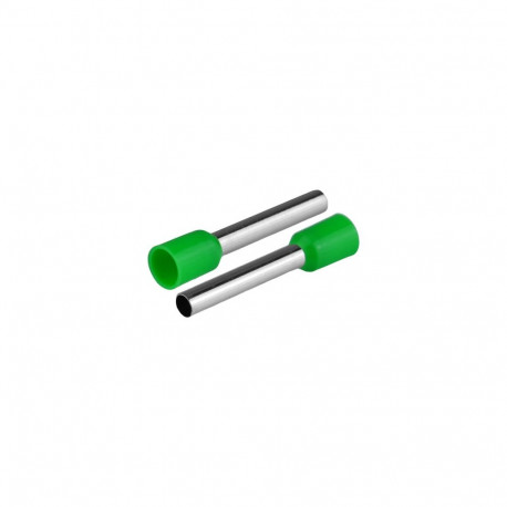 Isoleeritud juhtmeotsahülss juhtmetele 1x4mm2, hülsi pikkus 25,5mm, roheline, 50tk