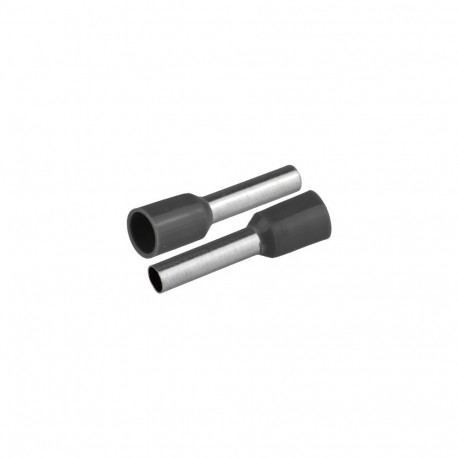Isoleeritud juhtmeotsahülss juhtmetele 1x4mm2, hülsi pikkus 19,5mm, 20tk, hall