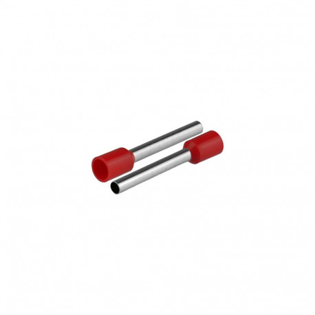 Isoleeritud juhtmeotsahülsid 12,5mm² juhtmetele, hülsi pikkus 25,2mm, 20tk, punased