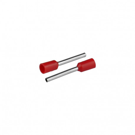 Isoleeritud juhtmeotsahülss juhtmetele 10,75mm2, hülssi pikkus 18,4mm, 20tk, punane