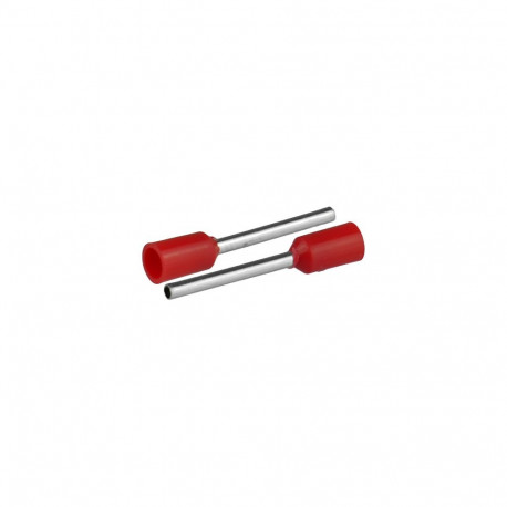 Isoleeritud juhtmeotsahülss juhtmetele 10,5mm², hülsi pikkus 18mm, 50tk, punane