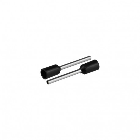 Isoleeritud juhtmeotsahülss juhtmetele 10,5mm2, hülsi pikkus 18mm, 50tk, must