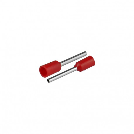 Isoleeritud juhtmeotsahülss juhtmetele 10,5mm², hülsi pikkus 16mm, punane, 50tk