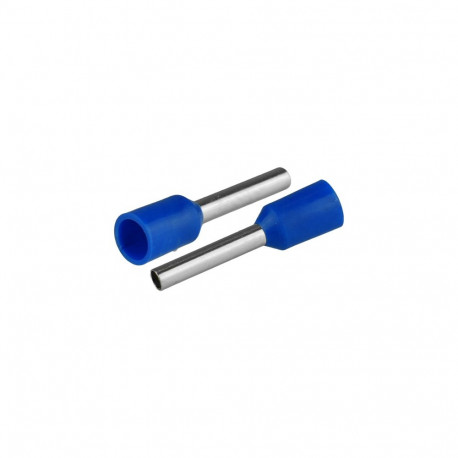 Isoleeritud juhtmeotsahülss 11,5mm2 juhtmetele, hülsi pikkus 16,4mm, 20tk, sinine