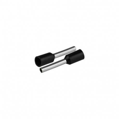 Isoleeritud juhtmehülss juhtmetele 1x1mm2, hülsi pikkus 16,4mm, 20tk, must