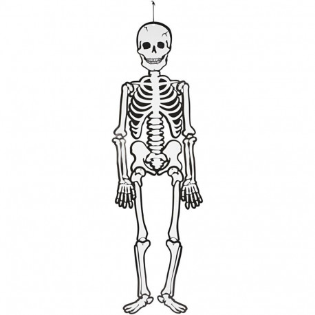 Pimedas helendav liigendatav luukere Halloween, 120 cm, Creativ