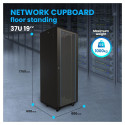 Extralink rack-kapp 37U 600x600, must