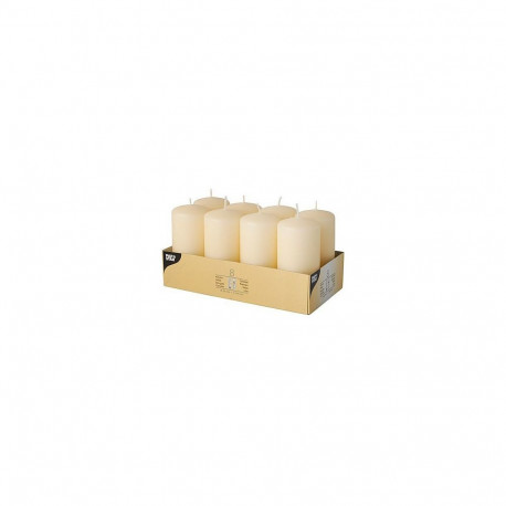 "CANDLE PAPSTAR Stumpenkerzen 10 cm creme"