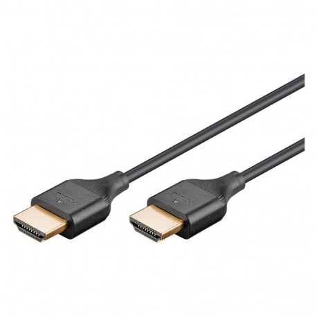 "Goobay Slim High-Speed-HDMI-Kabel mit Ethernet, 4K @ 60Hz (schwarz, 1 Meter)"
