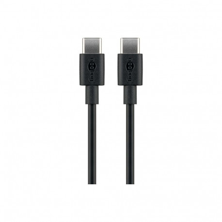 "Goobay USB 2.0 Kabel, USB-C Stecker > USB-C Stecker (schwarz, 0,5 Meter, Laden mit bis zu 60 Watt)"