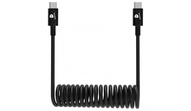 DEQSTER laadimiskaabel, spiraalne USB-C–USB-C