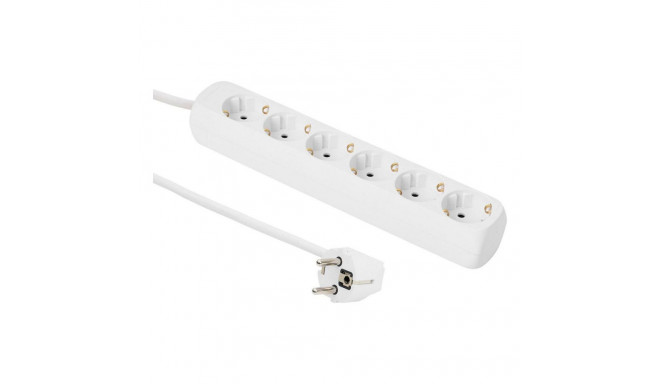 "6-way Schuko Socket 5M White"