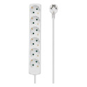 "6-way Schuko Socket 5M White"