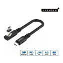 USB-C–USB-C kaabel 0.15m