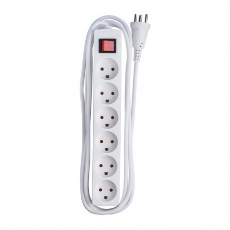 6-pesaline pikendusjuhe 3m, valge