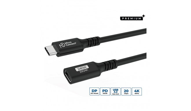 Esmaklassiline USB-C kaabli pikendus