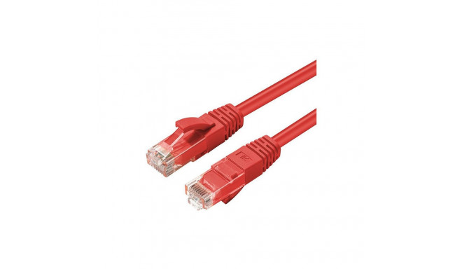 "CAT6A UTP 0.15m Red LSZH"