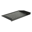 1U 19inchD=300mm racki paigaldatav riiul, must