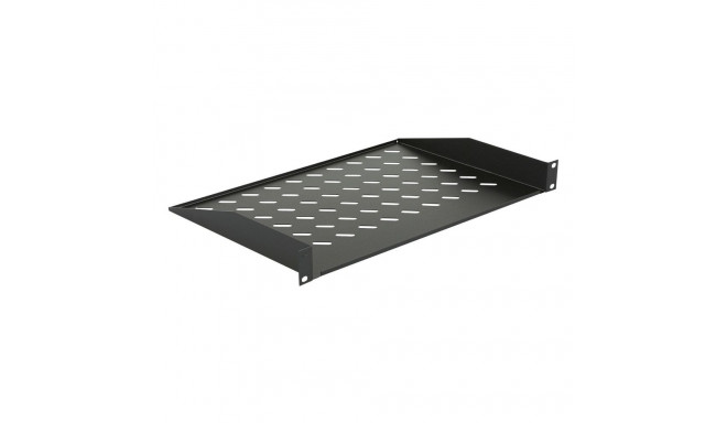 1U 19inchD=300mm racki paigaldatav riiul, must
