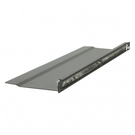 "1/2U 19inch L BENT BRUSHED Cable ORGANIZER PANEL BLACK"