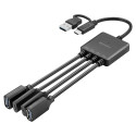 "Hub - USB-C/USB-A to 2A+2C Splitter"
