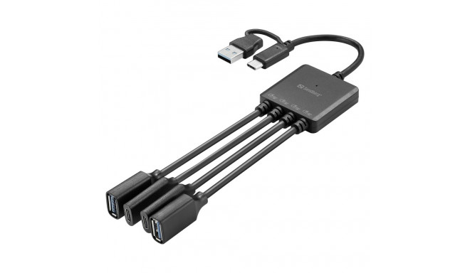 "Hub - USB-C/USB-A to 2A+2C Splitter"