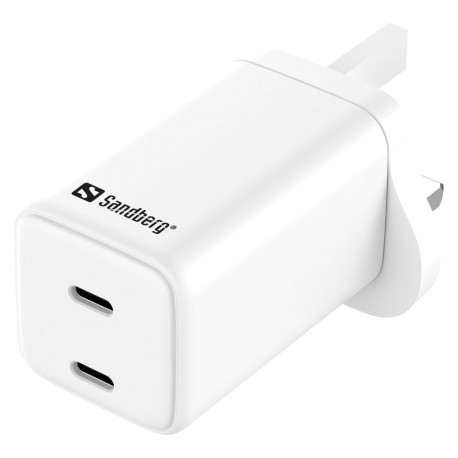 AC-laadija kahe USB-C-pordiga PD65W UK