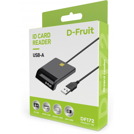 D-Fruit ID-kaardi lugeja USB-A DF172, must