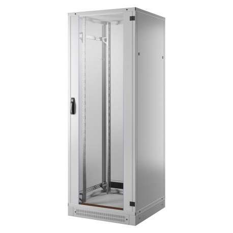 19" võrgukapi komplekt PRO 42HE, 800x800 mm, RAL7035, 2 ventilaatorit, toitejuhe + sokkel