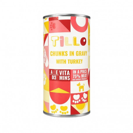 TILLO koerte märgtoit kalkunitükkidega kastmes 1250g