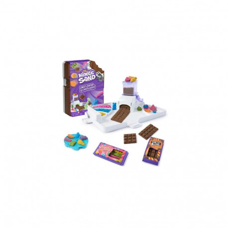 Kinetic Sand , Sweet Station with 1lb Moldable Play Sand, Candy Bar Storage Case and 8 Tools and Mol