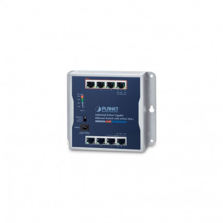 PLANET P30 Industrial 8-Port Unmanaged Power over Ethernet (PoE) Blue, Grey