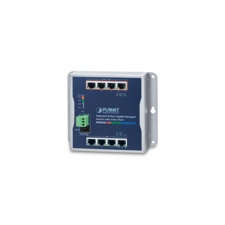 PLANET WGS-804HPT network switch Managed Gigabit Ethernet (10/100/1000) Power over Ethernet (PoE) Bl