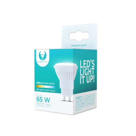 LED pirn GU10 10W 230V 3000K 900lm keraamiline Forever Light