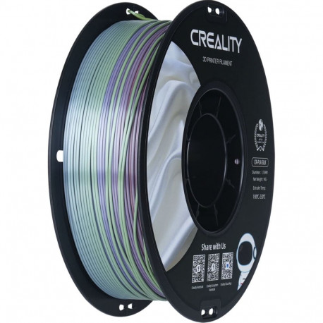CR-Silk 3D-filament PLA 1kg 1,75mm rullil, vikerkaareline