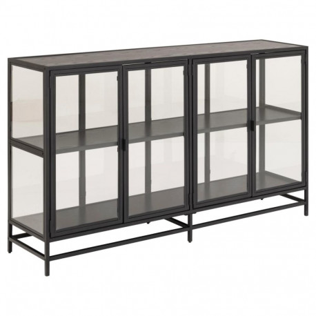 Vitriinkapp SEAFORD 152,4x35x86,4 cm, must
