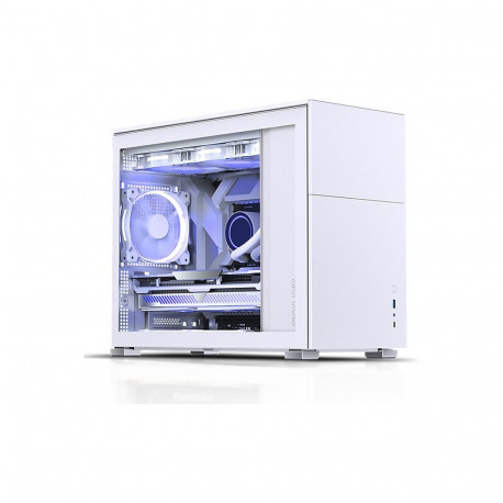 Jonsbo arvutikorpus D31 Micro-ATX karastatud klaasiga, valge