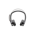 HP Poly peakomplekt Voyager Focus 2 Microsoft Teams Certified USB-C-C +USB-C/A adapter +laadimisalus
