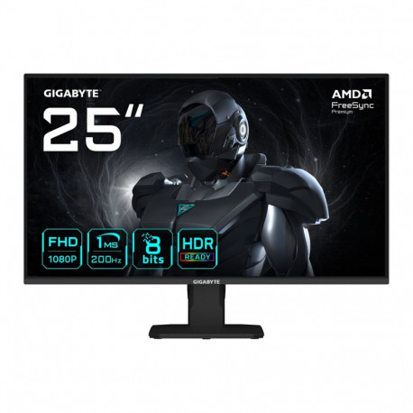 GIGABYTE mängumonitor GS25F2 25" FHD - 1920 x 1080, 200Hz, 1ms, 300cd/m², Display HDR 10, HDMI 2.0, 