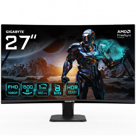 LCD Monitor|GIGABYTE|GS27FC Gaming Monitor|27"|Gaming/Curved|Panel VA|1920x1080|16:9|180Hz|Matte|1 m