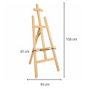 Suur täispuidust kolmjalgne molbert 150cm